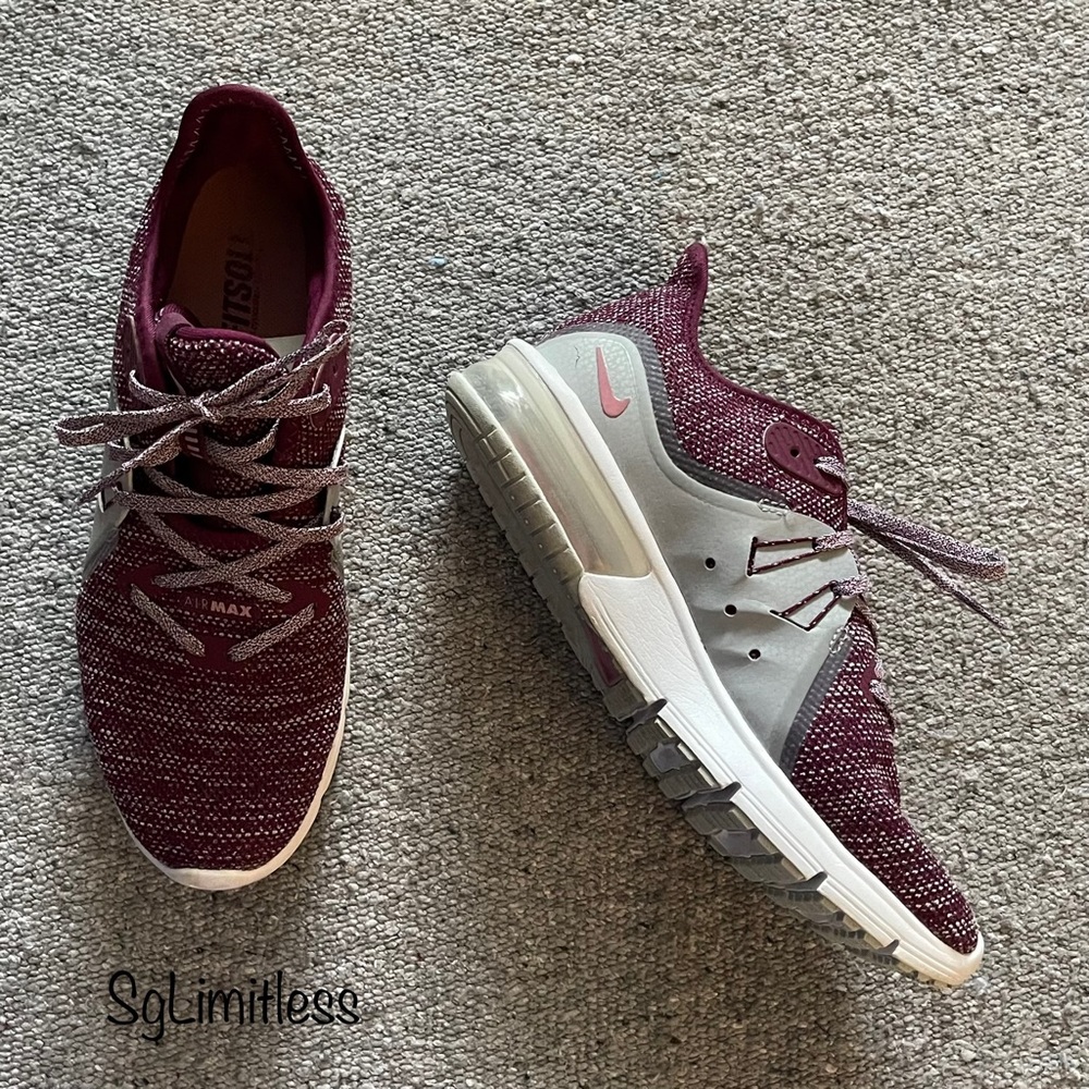 Nike Air Max Sequent 3 Bordeaux Women's Athletic Running Shoes